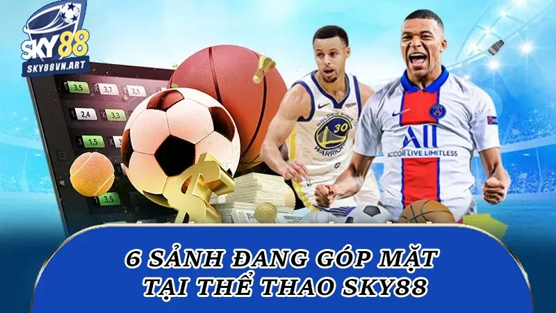 Tổng cộng 6 sảnh đang góp mặt tại thể thao Sky88